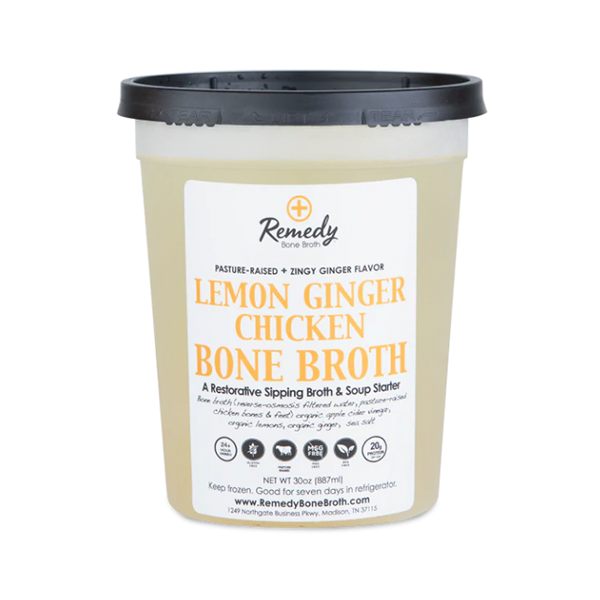 Lemon Ginger Chicken Bone Broth