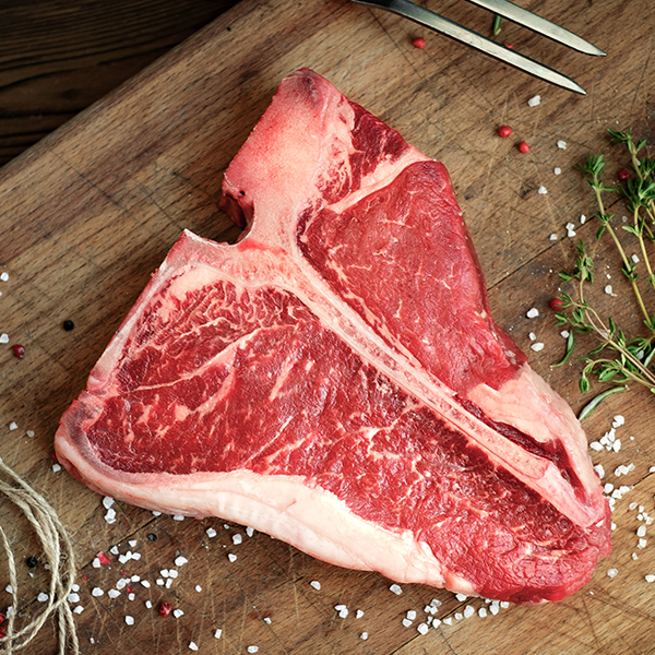 Organic USDA T-Bone steak 20 oz.